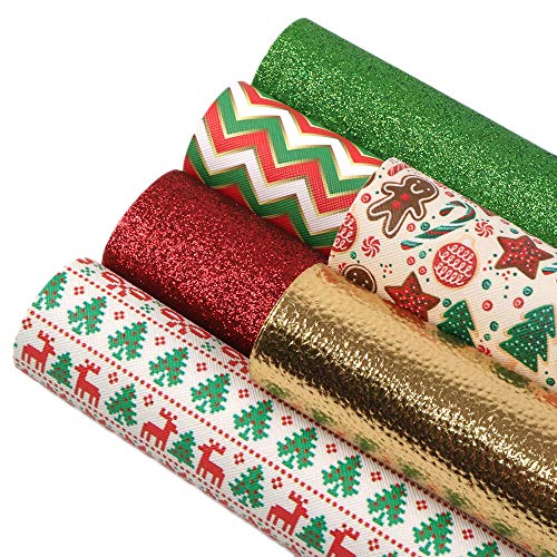 David accessories 6 Pcs 7.8" x 13.3" (20 cm x 34 cm) Christmas Printed