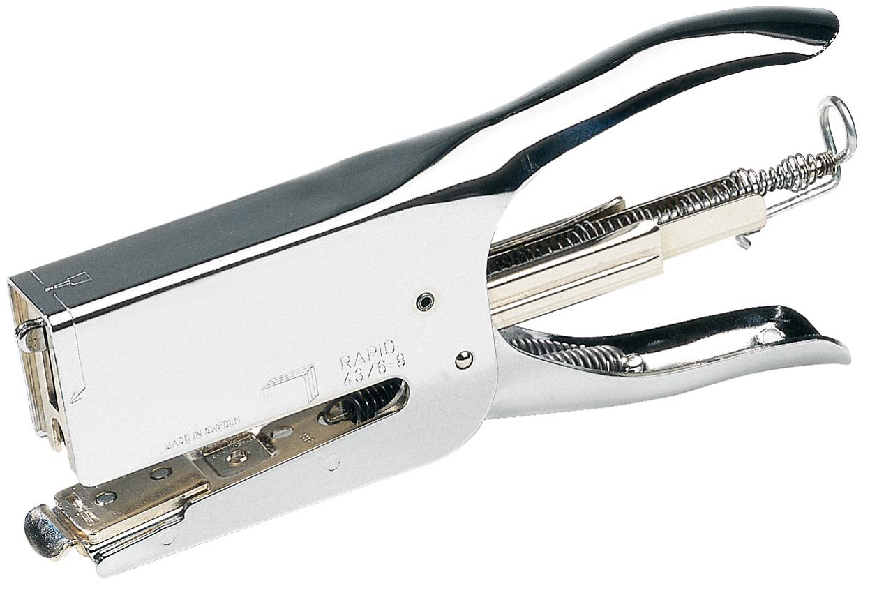 Rapid Classic K1 Textile Stapling Pliers – Compatible with 43/6 & 43/8+ Staples, Adjustable Anvil & Back-Loading Mechanism – Retail Displays, Crafts & DIY, Workshop (Chrome)