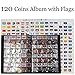 LZWIN 120 Countries Coins Collection Set Fine Coins 100% Original Genuine with Leather Collection Album Country Flag and Name