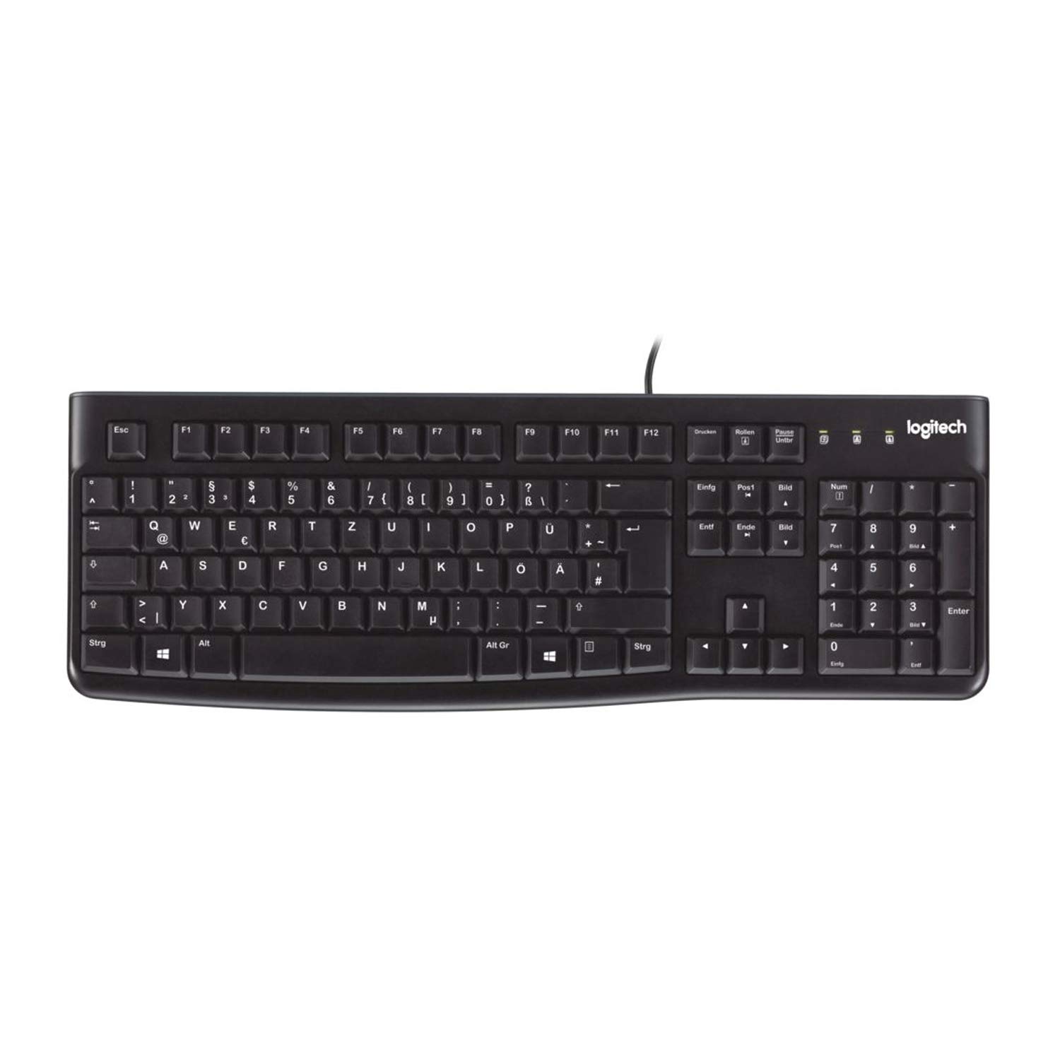 Logitech K120 Wired Keyboard for Windows, QWERTY Italian Layout - Black
