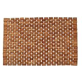 Teak Bath Floor Shower Mat - Solid OR Foldable - Indoor/Outdoor Anti-Slip - Hand Made Eco Friendly Premium Teak Wood - Luxury Shower Spa Mat by Maxtir (Natural Teak Foldable Mat, 27.5" x 20" x 0.25")