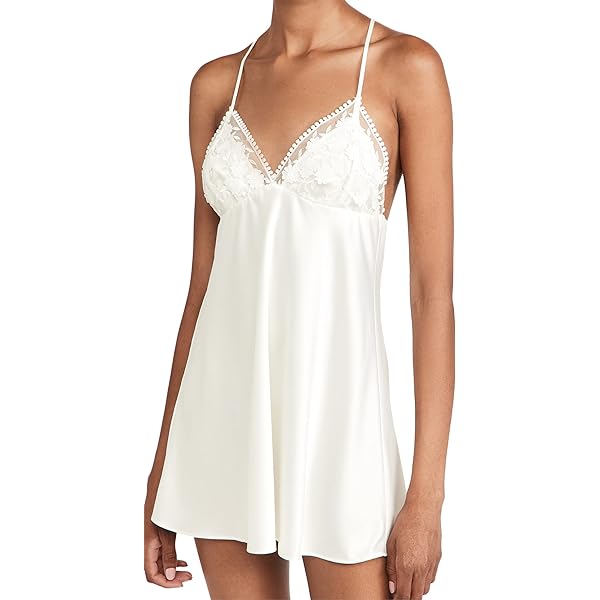 Flora Nikrooz Women's Kylie Charmeuse Cami Set with Lace, Ivory