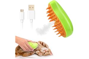 Juome Cat Steam Brush, 3 In1 Steamy Cat Brush for Shedding, Cat Steamer Brush for Massage, Multifunctional Cat Grooming Brush, Pet Hair Removal Tool Comb for Cats and Dogs
