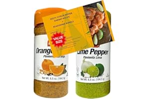 Campester Recipe for Badia Lime Pepper and Orange Pepper Seasoning 6.5 oz Bundle. Set of Spices and Seasonings with Organic Peppers. Best Spice Set and Grilling Gifts for Men for BBQ Seasoning