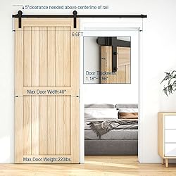 AONAYIOA 6.6FT Sliding Barn Door Hardware