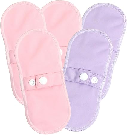 Amazon 布ナプキン おりもの用 布ライナー おりものシート 5枚 セット オーガニック コットン100 ピンク パープル Nunona 布ナプキン