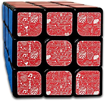 WPPZ Red Love Graffiti Rubik's Cube 3D Printed 3x3x3 Magic Square Puzzles Game Portable Toys-Anti Stress For Anti-anxiety Adults Kids