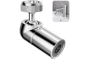 Koiernr Faucet Aerator, Faucet Extender, Universal 720° Swivel Faucet Aerator, faucet extender for bathroom sink, 2 Water Outlet Modes, Faucet Replacement Part 55/64 Inch Female Thread (1 pcs)