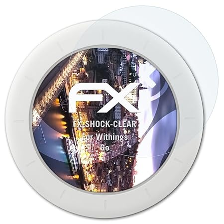 atFoliX Schutzfolie kompatibel mit Withings Go Panzerfolie, ultraklare und stoßdämpfende FX Folie (3X)