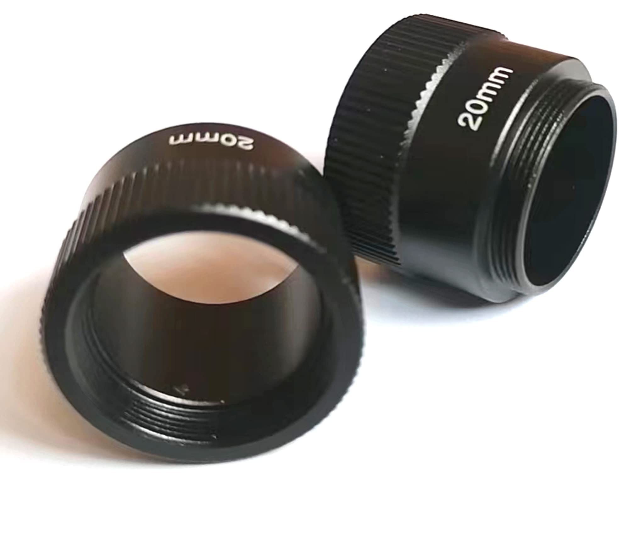 2x Metal 20mm Connect-or Screws Height 2.4cm Video Camera Lens C-CS Mount Adapter Circle Rings For Increasing Distance Lens And Image Sensor Conversion Interface Photo-graphy Parts Accessories