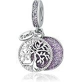 XHBYINFO Sparkling Tree of Life Family Charm Compatible with Pandora Charms Bracelets