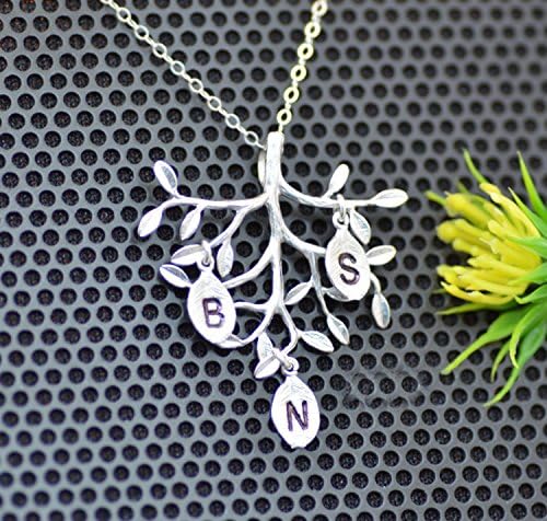 Personalized necklace, mothers necklace, mother jewelry, monogram necklace, family necklace, tree pendant necklace,