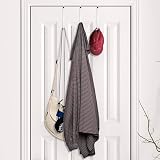 iHMeiju Over The Door Hooks Set of 4 White Hangers 20lb Load Capacity view 7