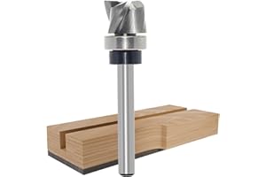 Spiral Pattern Flush Trim Router Bit 1/4" Shank, Solid Carbide Top Bearing Flush Trim Cut Router Bits 5/8" Cutting Dia, 1/2" 