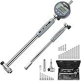 Neoteck Digital Dial Indicator Bore Gauge with 0.7"-6"/0.0005" Measuring Range and 6" Measuring Depth Dial Bore Gauge Set wit