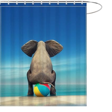 Amazon Com Maezap Funny Elephant At The Seaside Bathroom