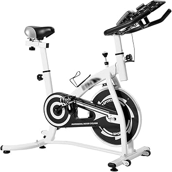 Amazon スピンバイク フィットネスバイク ダイエット器具 無段階負荷調節 静音 自転車トレーニング 室内運動 心拍数測定 耐荷重130kg 日本語取説付き Greenfamily フィットネスバイク