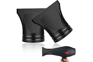 UAIAGM 2PCS Hair Dryer Attachment Universal Black Plastic Blower Nozzle Replacement Styling Tool for Home Use or Professional Salon Hairdressing Blow Outer Diameter 4.2cm to 4.6cm