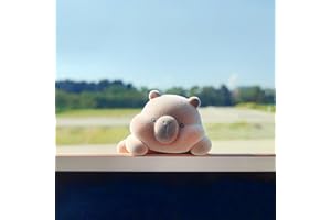 MOTANEY Cute Furry Animal Rear View Mirror Accessories, Car Dashboard Ornament Center Screen Decoration Rearview Mirror Charm, Car Accessories Interior Decor for Women/Men