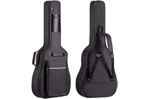 CAHAYA Guitar Bag Acoustic Full Size Extra Thick 12mm Padding Backpack Water-Resistant Oxford Cloth Gig Bag Large Pockets for