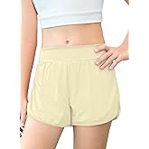 blibean Girls Athletic Shorts Liner 2 in 1 UPF50+ Running Short with Pockets 6-15 Years