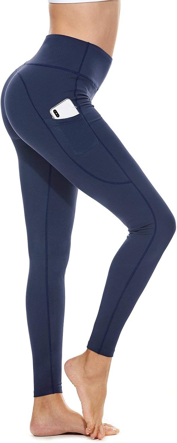 BALEAF Women's High Waisted Yoga Pants Side Pocketed Workout Running