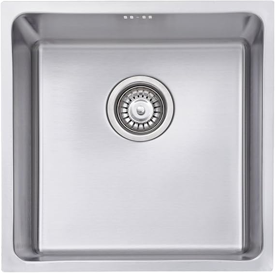 JASS Ferry Küchenspüle aus Edelstahl, 1 tiefe, quadratische Schüssel