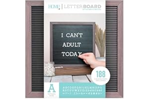 American Crafts 12 x 12 Inch Gray Frame with Black Die Cuts with a View Letterboards 12 x 12,