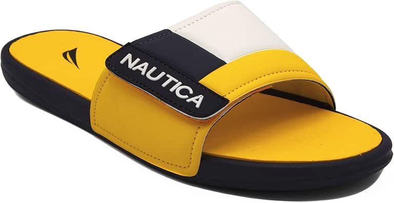 Amazon.com | Nautica Men's Athletic Slide, Adjustable Straps Comfort Sandal-Bower | Sport 