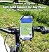 Bike Phone Mount Bicycle Holder, Universal Cradle Clamp for IOS Android Smartphone, with Quick Release Button, Rotates 360 Degrees, 2 Rubber Straps