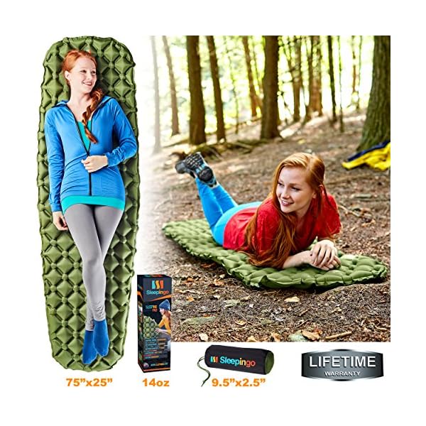 Sleepingo Sleeping Pad for Camping Ultralight Sleeping Mat for
