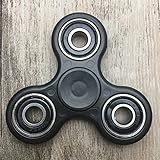 Hand Spinner Guarantee 2 Mins+ Spin Time Quiet and Smooth Fidget Spinner Toy Stress Reducer Good for ADHD EDC Hand Killing Time (Upgrades-Black)