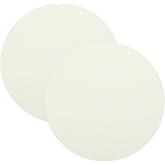 MECCANIXITY 6.3" Round Lampshade Diffuser, Anti-glare Lamp Shade Diffuser Fabric Lamp Cover for Desk Table Light Downlight Spotlight, Warm White 2pcs