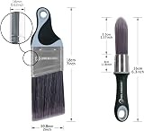 2in Detail Edge Paint Brush Set - Angled & Round Pointed Brushes view 2
