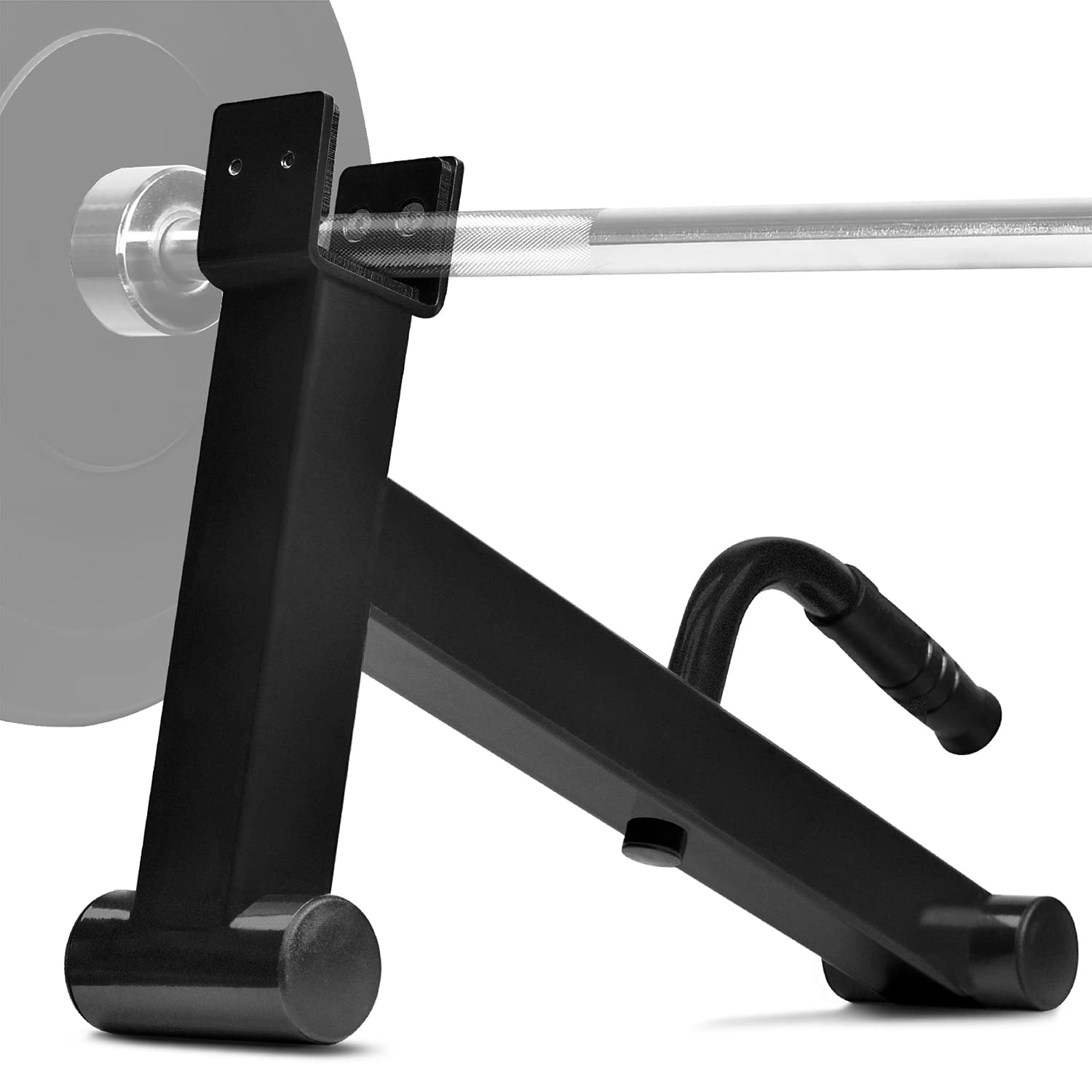 Yes4All Deadlift Jack/ Barbell Stand for Weight Training, Deadlift Exercises, Powerlifting, Suitable for Loading and Unloading Heavy Barbell Plates Black 20.13 x 12.2 x 4.5 inch, A. Black, 19.75 x 14.75 x 4.72 inches Image