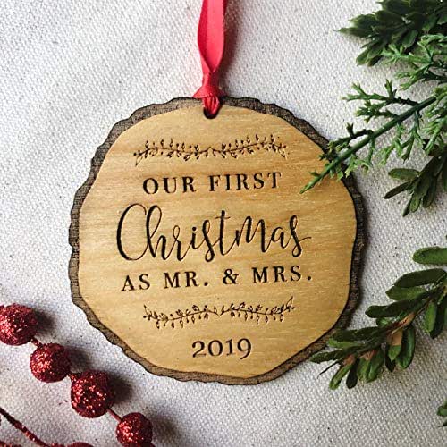 Download Amazon.com: First Christmas as Mr & Mrs Ornament 2019 ...