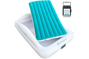 Little Sleepy Head Inflatable Toddler Travel Bed - Wireless Built-in Pump, Perfect Kids Air Mattress
