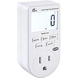Poniie PN1500 Portable Micro Electricity Usage Monitor Electrical Power Consumption Watt Meter Voltage Amp Tester (110V, 1500