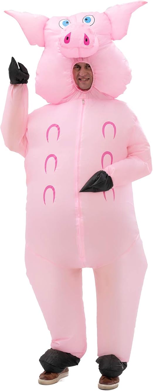 Inflatable Pig Costumes Full Body Suit Pink Pig Costume Air Blow up
