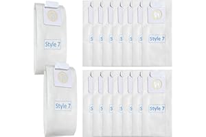 JUSIWOW 16 Pack Style 7 Replacement Vacuum Bags Fit for Bissell PowerForce Bagged Uprights Vacuums 3522 3545 3550 3554 Series, Replace Part # 32120