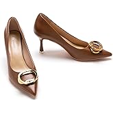 C.Paravano Women's Pumps | Women Heels Closed Toe | Pumps Shoes Women | Chic Pointed Toe Design | Comfort Heels