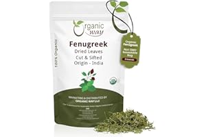 Organic Way Fenugreek Dried Leaves (Kasuri Methi) - Organic & Kosher Certified | Raw, Vegan, Non GMO & Gluten Free | USDA Certified | Origin - India (2Oz.)