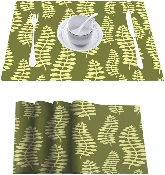 Dinner Table Mats Cotton Linen Pads Home Decor, Seamless Pattern Design