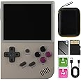 RG35XX 2024 New Updated Version Retro Handheld Game Console, 3.5 Inch IPS Screen Built-in 5500 Games Linux System, Support Gamepad and HDMI TV Output (Gray, with Portable Bag)