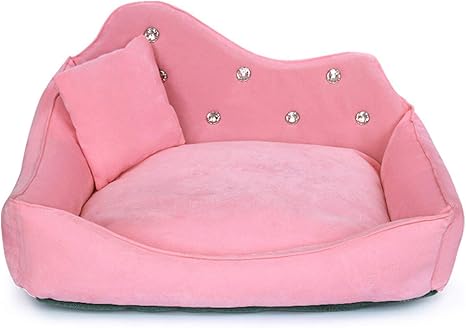 Almighty-shop Dog Sofa Pink Gray 