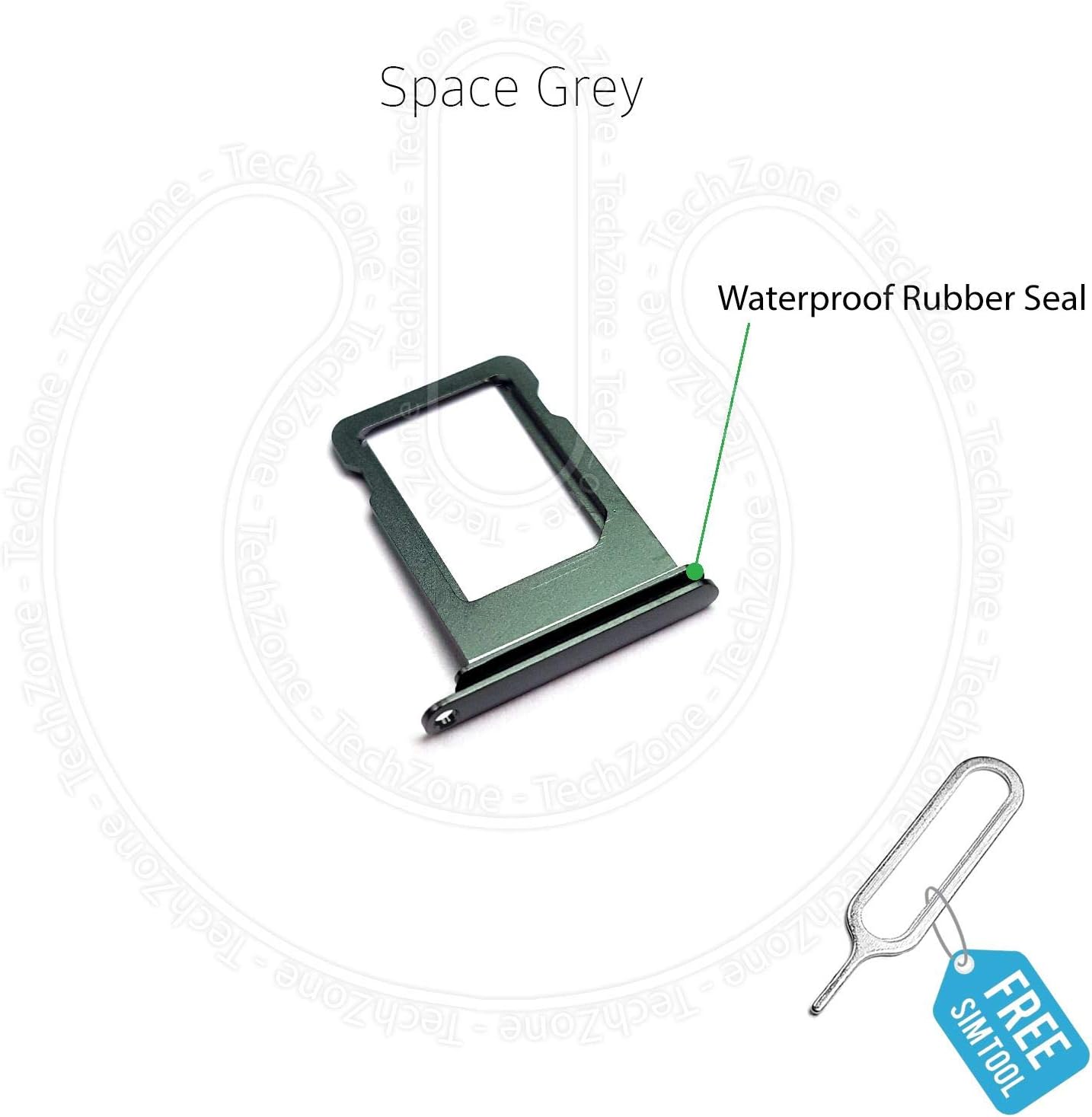 Amazon Com Techzone Replacement Nano Sim Card Tray Slot Holder For Apple Iphone X Space Grey With Sim Ejector Tool Electronics