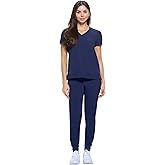 Natural Uniforms Womens Essential Cool Stretch Jogger Scrub Set with Regular and Petite Sizes