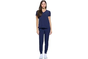 Natural Uniforms Womens Essential Cool Stretch Jogger Scrub Set with Regular and Petite Sizes