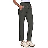 MoFiz Women's Hiking Pants Lightweight Outdoor Quick Dry Travel Joggers Water Resistant Athletic Pants Zipper Pockets