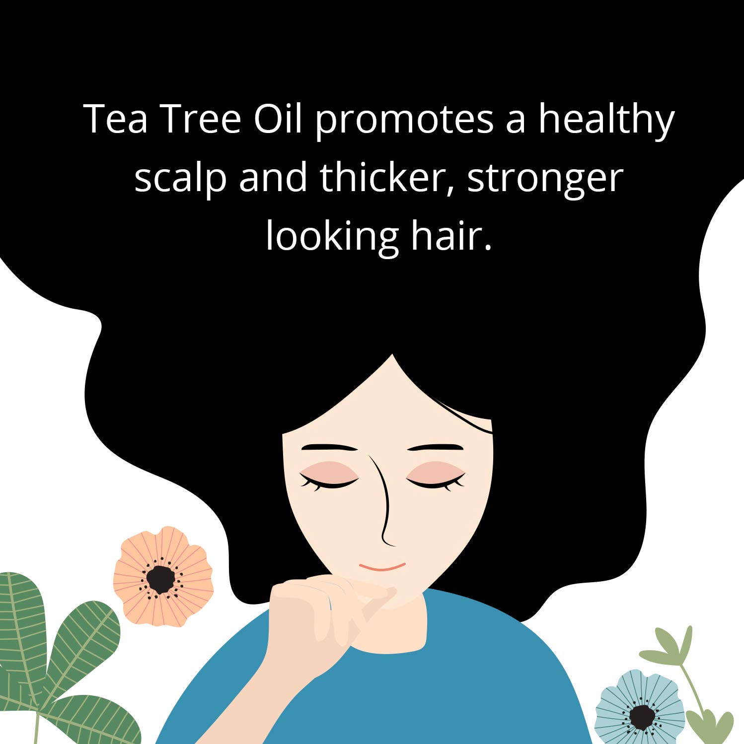 Pure Tea Tree Oil Shampoo - Natural Essential Oil Shampoo - Sulfate Free Hydrating Cleanser : Hair Shampoos : Beauty